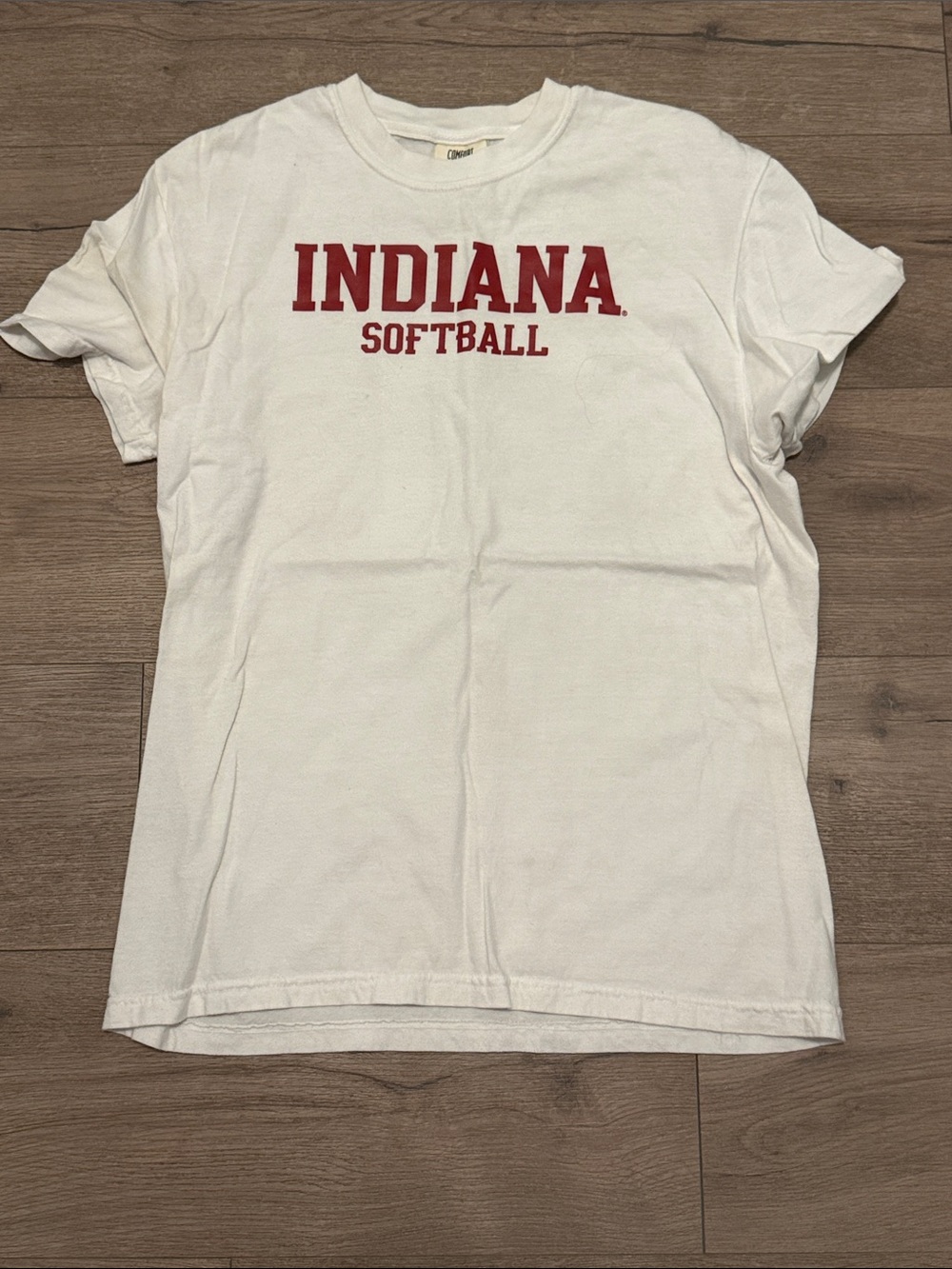 Indiana Softball White Graphic Tee